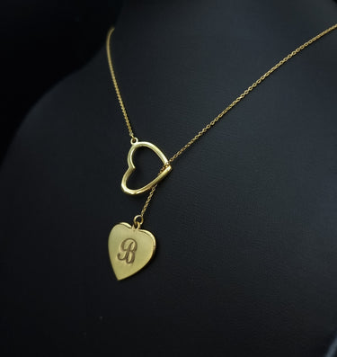 925 Silver - Personalised Sliding Hearts Necklace